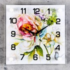 Часы-картина настенные, серия: Цветы, "Цветы",  плавный ход, 25 х 25 см - фото 4107812