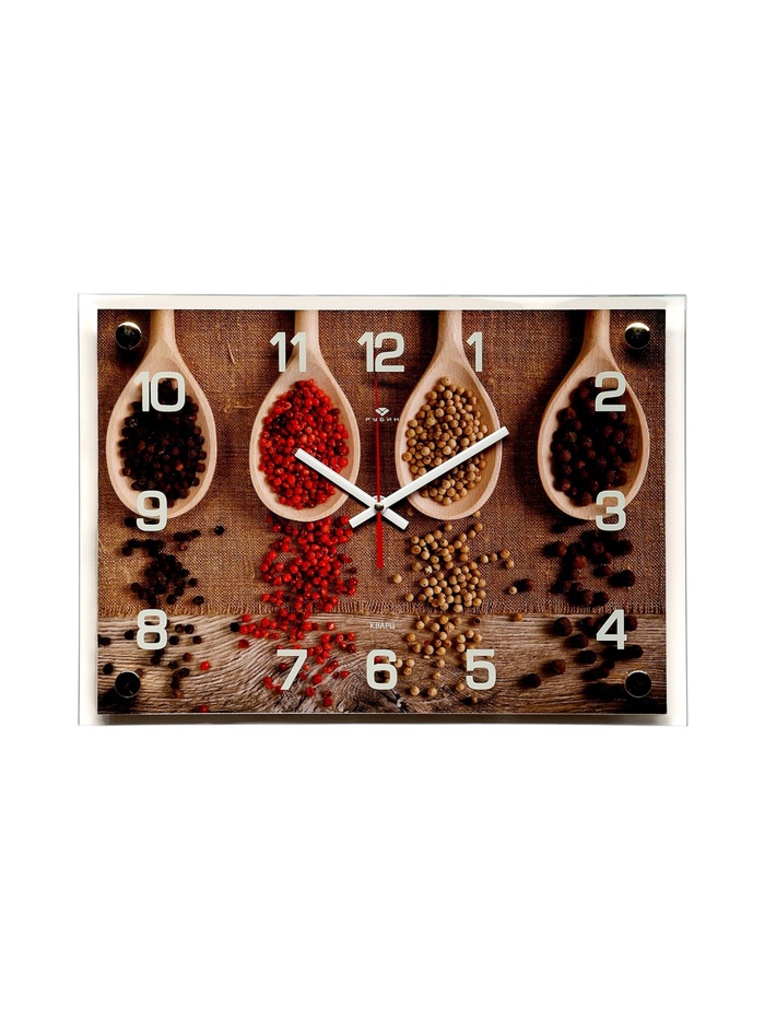 Часы настенные: Кухня, «Специи», бесшумные, 25×35 см