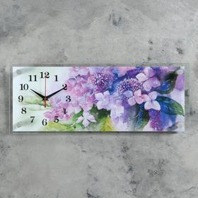 Часы-картина настенные, серия: Цветы, "Букет цветов", плавный ход, 20 х 50 см