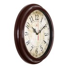 Часы настенные, интерьерные, бесшумные, 35 см, корпус коричневый - Фото 3