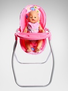 Стульчик для кормления кукол до 40 см, трансформер 3 в 1: стульчик, качели, переноска - Фото 7
