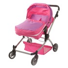 Коляска для кукол «Двойняшка» с козырьком, металлический каркас, ручка регулируется - Фото 2