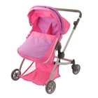 Коляска для кукол «Двойняшка» с козырьком, металлический каркас, ручка регулируется - Фото 3