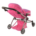 Коляска для кукол «Двойняшка» с козырьком, металлический каркас, ручка регулируется - Фото 4