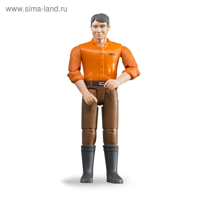 Фигурка мужчины Bruder, коричневые джинсы - Фото 1