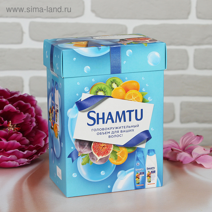 Набор Shamtu "Экстракт фруктов" Питание и сила: Шампунь, 360 мл + Бальзам 360 мл - Фото 1