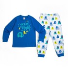 Пижама мальчика, рост 98/104, см, цвет синий, принт слоники 104-001-00001 - Фото 1