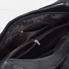 Сумка женская, отдел с перегородкой на молнии, наружный карман, цвет чёрный - Фото 3