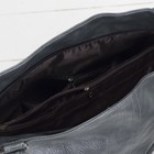 Сумка женская на молнии, отдел с перегородкой, наружный карман, цвет серый - Фото 3