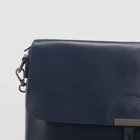 Сумка женская, отдел с перегородкой, наружный карман, длинный ремень, цвет синий - Фото 4