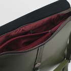 Сумка женская, отдел с перегородкой, наружный карман, длинный ремень, цвет оливковый - Фото 5