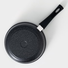 Сковорода Доляна «Элит», d=22 см, съёмная ручка, стеклянная крышка, антипригарное покрытие, алюминий, чёрная - Фото 5