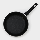 Сковорода Доляна «Элит», d=26 см, съёмная ручка, стеклянная крышка, антипригарное покрытие, алюминий, чёрная - Фото 4