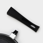 Сковорода Доляна «Элит», d=26 см, съёмная ручка, стеклянная крышка, антипригарное покрытие, алюминий, чёрная - Фото 6