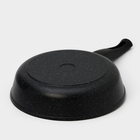 Сковорода Доляна «Элит», d=26 см, съёмная ручка, стеклянная крышка, антипригарное покрытие, алюминий, чёрная - Фото 7