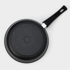 Сковорода Доляна «Элит», d=26 см, съёмная ручка, стеклянная крышка, антипригарное покрытие, алюминий, чёрная - Фото 8