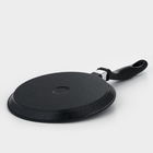 Сковорода блинная Доляна «Элит», d=22 см, антипригарное покрытие, алюминий, чёрная - Фото 3