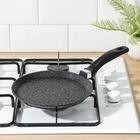 Сковорода блинная Доляна «Элит», d=22 см, антипригарное покрытие, алюминий, чёрная - Фото 7