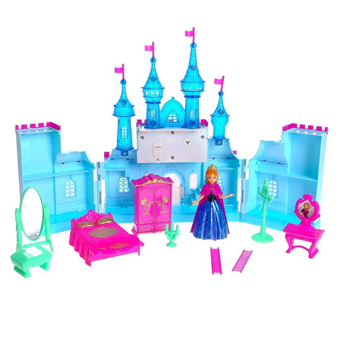 Замок для кукол «Волшебство» с аксессуарами, звук, свет, МИКС - фото 1884813098