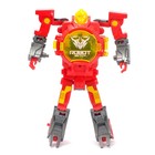 Робот «Часы», трансформируется в часы, работает от батареек, цвет красный - Фото 2