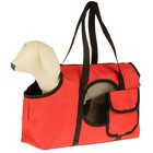 Сумка - переноска для животных на плечо, ПВХ, 37 х 13 х 20 см, красная - Фото 1