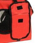 Сумка - переноска для животных на плечо, ПВХ, 37 х 13 х 20 см, красная - Фото 6