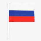 Флаг России, 30 х 45 см, шток 60 см, полиэфирный шёлк - фото 317814249