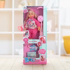 Коляска-трость для куклы, с пупсом со звуком, металлический каркас - Фото 6