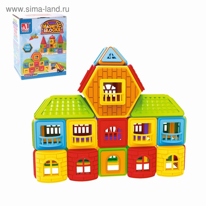Конструктор магнитный «Замок», 160 деталей - Фото 1