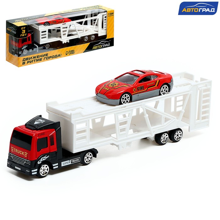 Машинка металлическая «Автовоз», масштаб 1:64 - Фото 1