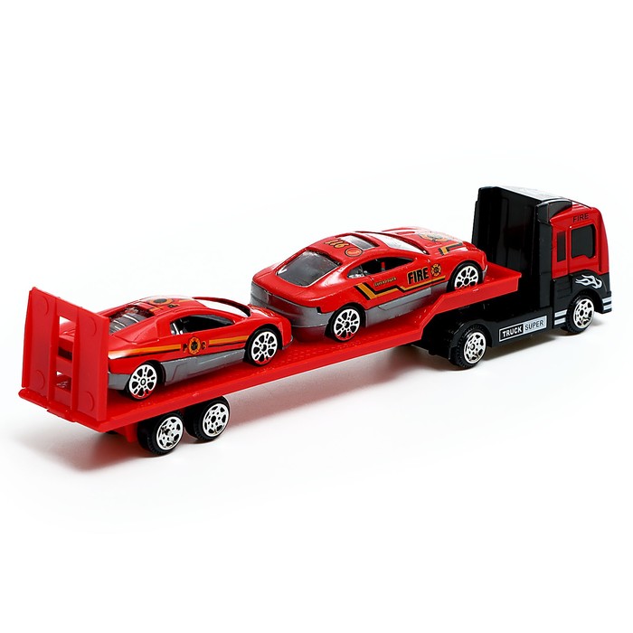 Машина металлическая «Пожарный автовоз», масштаб 1:64 - фото 1905438974