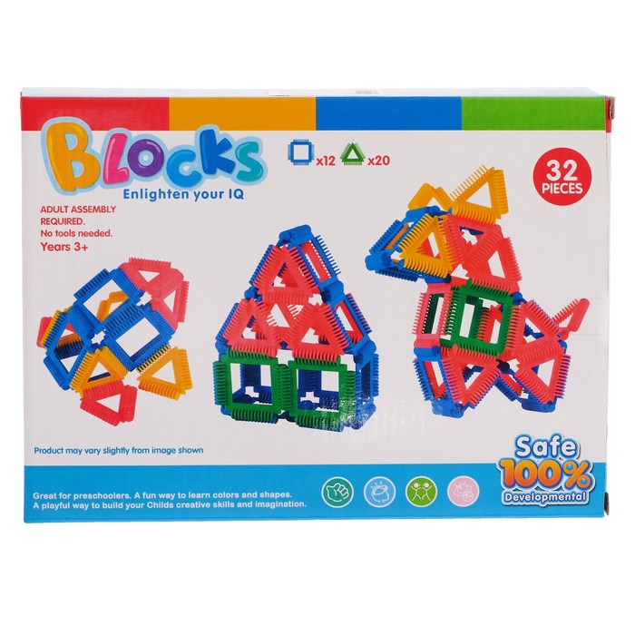 Конструктор «Обучающие фигуры», 32 детали 42643