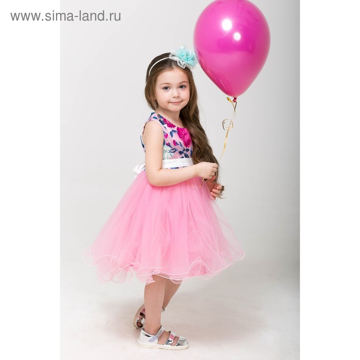 Нарядное платье для девочки,рост 110 см, цвет розовый 6219-2 - Фото 1