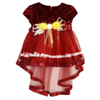 Нарядное платье для девочки,рост 86 см, цвет бордовый 7600-1_М - Фото 5