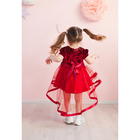 Нарядное платье для девочки,рост 86 см, цвет бордовый 7600-1_М - Фото 2