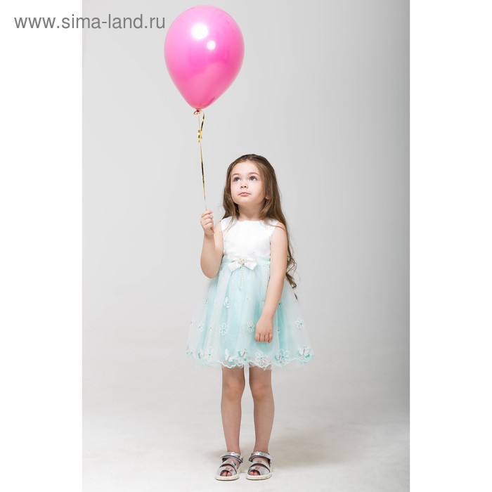 Нарядное платье для девочки,рост 98 см, цвет мятный 6228-2 - Фото 1