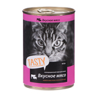Влажный корм Tasty для кошек, мясное ассорти в соусе, ж/б, 415 г - Фото 1