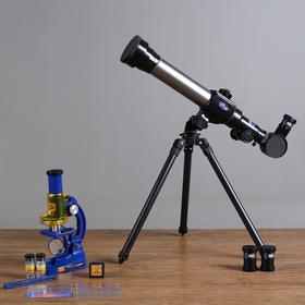 Набор обучающий 'Юный натуралист Ultra': телескоп настольный 20х/ 30х/ 40х, съемные линзы, микроскоп