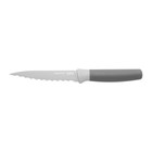 Нож универсальный зазубренный Leo серый, 11,5 см - Фото 1