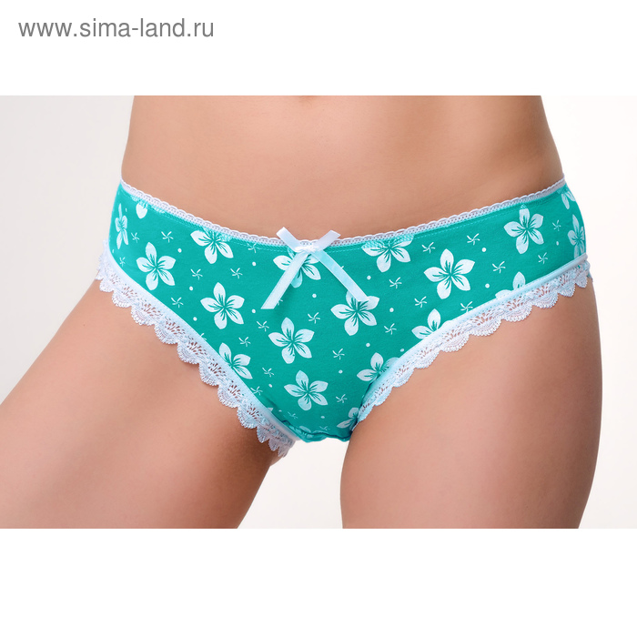 Трусы женские слипы si00127 цвет бирюзовый, р-р 46 (M) - Фото 1