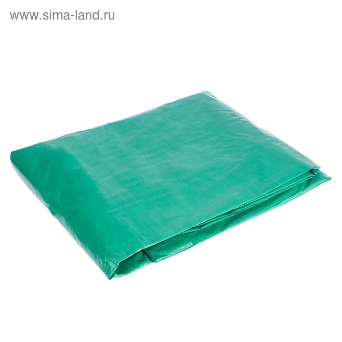 Тент защитный, 5 × 3 м, плотность 120 г/м², УФ, люверсы шаг 1 м, зелёный, «Тарпикс» - Фото 1