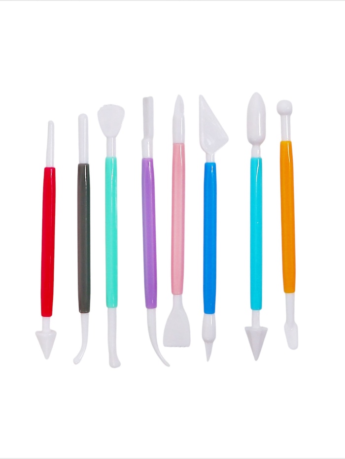 Набор стеков для лепки из глины, пластилина, пластики, 8 штук, МИКС - Фото 1