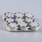 Набор чайных свечей, малых «Снежинка с декором», d=3,7 см, 9 штук - Фото 1