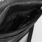 Сумка женская, отдел на молнии, наружный карман, длинный ремень, кружева чёрный - Фото 5