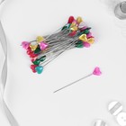 Булавки портновские «Сердце», 55 мм, 50 шт., цвет МИКС - Фото 2