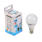 Лампа cветодиодная Smartbuy, Е14, P45, 5 Вт, 4000 К, холодный свет - фото 318028051