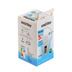 Лампа cветодиодная Smartbuy, G45, Е27, 5 Вт, 4000 К, дневной белый свет - Фото 2