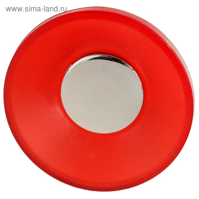 Ручка кнопка PLASTIC 001, пластиковая, красная - Фото 1