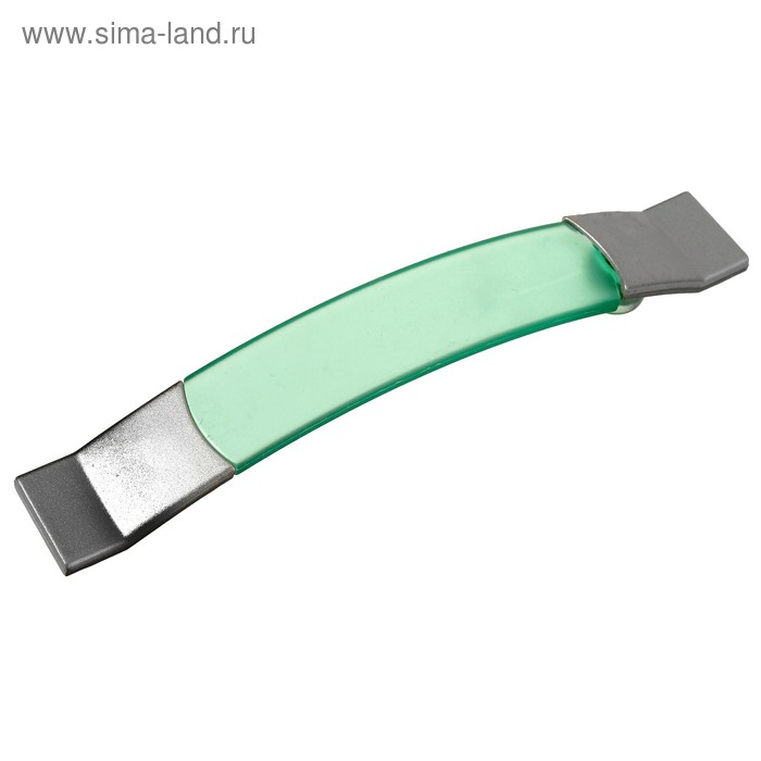 Ручка скоба PLASTIC 005, пластиковая, м/о 96 мм, зеленая - Фото 1