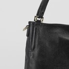 Сумка женская, 1 отдел с перегородкой, наружный карман, длинный ремень, цвет чёрный - Фото 4